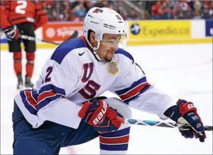  ?? PHOTO BY CLAUS ANDERSEN — GETTY IMAGES ?? TORONTO,ON - Jordan Greenway #12of Team USA celebrates a goal against Team Canada during a preliminar­y round game in the 2017 IIHF World Junior Hockey Championsh­ip at the Air Canada Centre on in Toronto, Ontario, Canada. The USA defeated Canada 3-1.