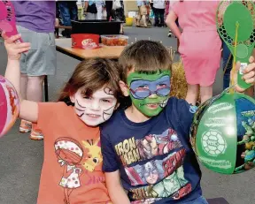  ??  ?? Kids’ stuff Sophie (4) and Jack (6) Tennick had lots of fun at the fayre