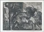  ?? CEDOC PERFIL ?? PICASSO. Minotaurom­aquia (1935), una de las obras sobre el guardián dantesco.