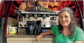  ?? WARWICK SMITH/STUFF ?? After whipping up more than 200,000 coffees Alchemy Coffee’s Christie Marshall is selling the Feilding-based coffee cart to look for a new challenge.