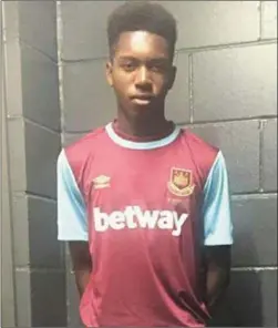  ??  ?? Dezzie Jibona will be part of the West Ham academy.