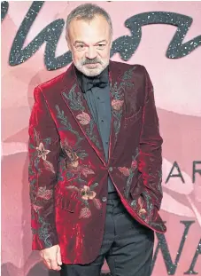  ??  ?? CHATTERBOX: Popular talk show host Graham Norton earned about £850,000 from his BBC work last year.