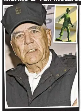  ??  ?? R. Lee Ermey, who died Sunday at 74, parlayed spectacula­r role as “Full Metal Jacket” drill instructor (top) to Hollywood career, including voice of toy soldier in “Toy Story” (inset). Above, Ermey in 2016.