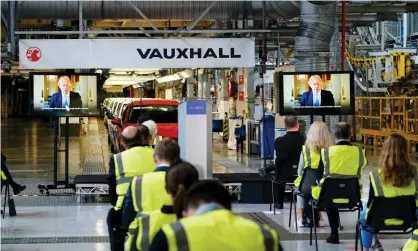  ?? PA ?? Vauxhall’s plant in Ellesmere Port, Cheshire, where the carmaker Stellantis plans to manufactur­e electric vans. Photograph: Peter Byrne/