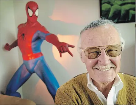  ?? REED SAXON ASSOCIATED PRESS ?? Stan Lee, creator of the Spiderman and Incredible Hulk comic-book franchises, has died. He was 95.