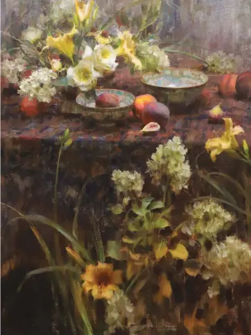  ??  ?? Summer Table, oil, 40 x 30" (102 x 76 cm)