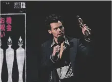  ?? PHOTO BY VIANNEY LE CAER/INVISION/AP ?? Harry Styles on stage accepting the award for Artist of the Year at the Brit Awards 2023 in London, on Saturday.