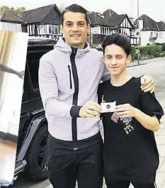  ?? INSTAGRAM ?? Der Schweizer Nati-Star Granit Xhaka mit dem Teenager.