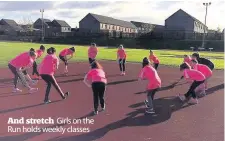  ??  ?? And stretch Girls on the Run holds weekly classes