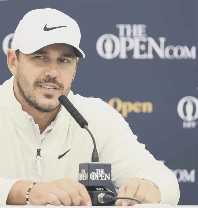  ??  ?? topic of discussion was the strained relationsh­ip between the American and his compatriot Bryson Dechambeau who is also lining up on the Kent coast this week