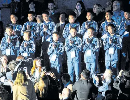  ?? MAXI FAILLA ?? Jabalíes Salvajes. Los chicos protagoniz­aron una de las grandes emociones de la noche.