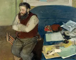  ??  ?? Sguardi Paul Gauguin «Gli antenati di Tehamana (Merahi metua No Tehamana)» (1893), The Art Institute of Chicago In alto, Edgar Degas «Ritratto di Diego Martelli», (1879), Edimburgo, Scottish National Gallery