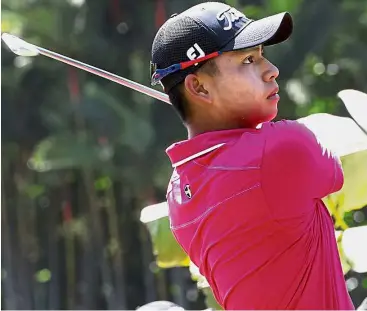 ??  ?? Aiming high: Daeng Abdul Rahman Abdul Aziz is at 40th spot in the ADT Tour money list with RM3,625.