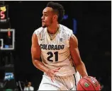  ?? MICHAEL REAVES / GETTY IMAGES ?? The Spurs like guard Derrick White, who averaged 18.1 points and 4.4 assists a game for Colorado his senior season.