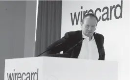  ?? [Reuters] ?? Wirecard-Chef Markus Braun halten manche Aktionäre für fehl am Platz.