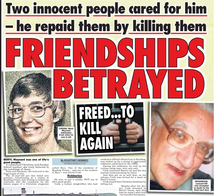  ??  ?? CARING: Beryl Maynard befriended Cook when he was in jail