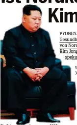  ?? KCNA ?? Ein Foto von Kim Jong-un von 2018.