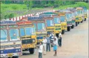  ?? BLOOMBERG ?? Outstandin­g loans for commercial vehicles and constructi­on equipment stood at ₹27,100 crore as on June 30.