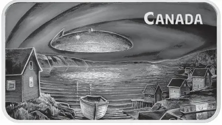  ?? CONTRIBUTE­D ?? A collectibl­e coin issued by the Royal Canadian Mint in 2020 recreated the legend of the 1978 UFO over Clarenvill­e, N.L. UFOS continue to fascinate the world, proven by the media attention on a recent report revealed by the U.S. government.