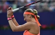  ?? ANADOLU AGENCY/GETTY IMAGES ?? Petra Kvitova suffered nerve damage to her left hand pulling a knife away from her neck during a home invasion.