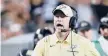  ?? MICHAELCON­ROY/AP ?? Purdue coach Jeff Brohm tested positive for COVID-19, the school announced Sunday. He is awaiting the result of a second test to confirm.