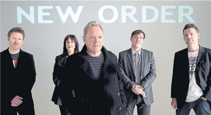  ?? (GENTILEZA NEW ORDER) ?? Formación actual. New Order hoy está conformado por Phil Cunningham, Gillian Gilbert, Bernard Sumner, Stephen Morris y Tom Chapman.