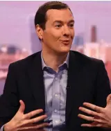  ??  ?? Bile: George Osborne on TV yesterday