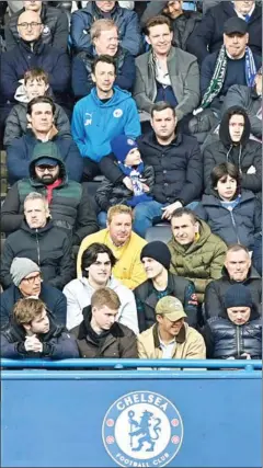  ?? AFP ?? Chelsea supporters watch from the stands during the English Premier League football match against Newcastle United at Stamford Bridge in London on Sunday.