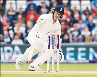  ?? (AFP) ?? England’s Dominic Bess takes a run as he bats on the second day of the second Test cricket match between England and Pakistan at Headingley cricket ground in Leeds, northern England on June 2.