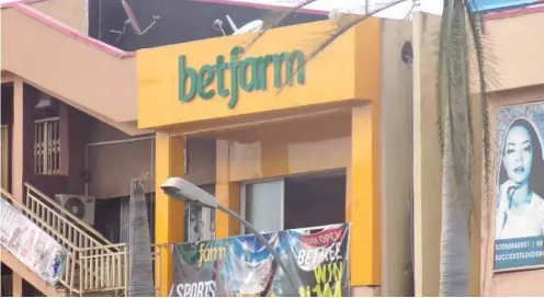  ??  ?? The number of betting shops incrased by the day in Abuja