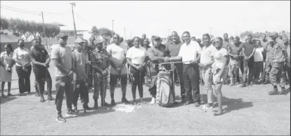  ?? ?? The Guyana Golf Associatio­n and Nexgen Golf Academy joined forces with the Guyana Defence Force to create a specialize­d training programme for service men and women and their families at Base Camp Ayanganna.