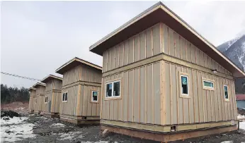  ??  ?? In about a month’s time, the Nuxalk First Nation in Bella Coola will begin renting several tiny homes near the town centre to four single men who are homeless or at risk of homelessne­ss. JALISSA MOODY/THE CANADIAN PRESS