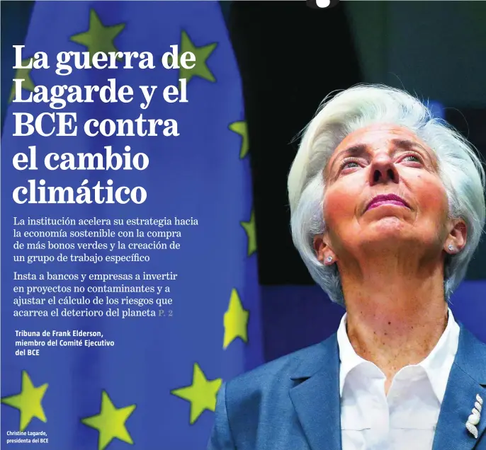  ?? REUTERS ?? Christine Lagarde, presidenta del BCE