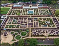  ??  ?? Bridgewate­r Gardens, the Royal Horticultu­ral Society’s fifth public garden, has been created at Worsley New Hall, Salford, and is set to open to the public after a delay due to lockdown
