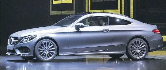  ?? PHOTOS: DEREK MCNAUGHTON/DRIVING ?? The 2017 Mercedes-Benz C-Class Coupe, powered by a 241-hp, 2.0-L turbo-four that sends power to all four wheels, offers more aggressive styling.