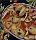  ?? ?? A recipe for bread pudding from Cathy Thomas’ grandmothe­r is made with raisins, currants or dried cranberrie­s.