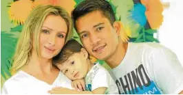  ??  ?? From left: Mic Cazzola, Baby MJ and James Yap