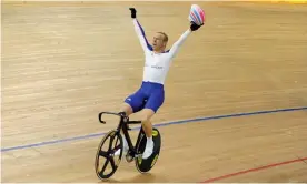  ?? Photograph: Tom Jenkins/The Guardian ?? ‘You have it within you’ … Chris Hoy after winning gold at the 2008 Beijing Olympics.