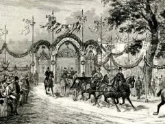  ??  ?? Queen Victoria leaving Waddesdon Manor (Waddesdon Manor Library)