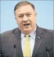  ?? JOSEPH NAIR — THE ASSOCIATED PRESS ?? Once U.S. Secretary of State Mike Pompeo determined Russian responsibi­lity for a chemical or biological weapons attack, sanctions became required under a 1991 law.