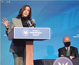  ?? SLOCUM/AP
MATT ?? Vice President-elect Kamala Harris, who is Black and of South Asian descent, is going to face issues no other vice president faced: sexism and racism.