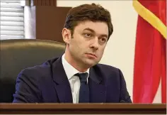  ?? NATRICE MILLER/NATRICE.MILLER@AJC.COM ?? U.S. Sen. Jon Ossoff, D-Ga., issued a report from the Senate Judiciary subcommitt­ee he heads that cites failures and mismanagem­ent in a state agency linked to the deaths of children.