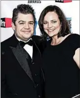  ?? MATT SAYLES/AP 2012 ?? Patton Oswalt credits late wife Michelle McNamara, right, with helping crack the Golden State Killer case.