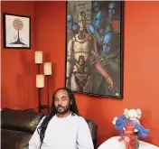  ?? ATIBA T. EDWARDS via AP ?? Atiba T. Edwards, shown at his home in Brooklyn, New York, is cofounder of the arts nonprofit FOKUS, which offers arts education, hosts art events and publishes an online magazine.