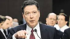  ?? Foto: Reuters ?? Výpověď Bývalý ředitel FBI James Comey před senátní komisí pro kontrolu tajných služeb.