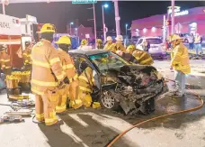  ?? SCOTTNAGY/SPECIALTOT­HE MORNING CALL ?? Preliminar­y data shows more people have died in crashes in 2020 than in 2019 even though people have driven billions fewer miles than last year. A 31-year-old woman died in this Whitehall Township crash in March.
