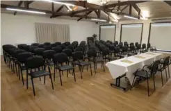  ??  ?? Nova sala de eventos da Fazenda Capoava comporta até 70 pessoas