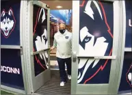  ?? Christian Abraham / Hearst Connecticu­t Media file photo ?? UConn Athletic Director David Benedict enters the Mark R. Shenkman Training Center on the campus in Storrs in March.