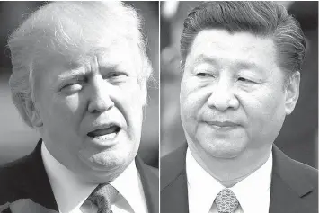  ?? ASSOCIATED PRESS FILE PHOTOS ?? Trump and Xi.