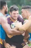  ?? Picture: PETER WALLIS ?? Matt Gillett is back at Broncos training.